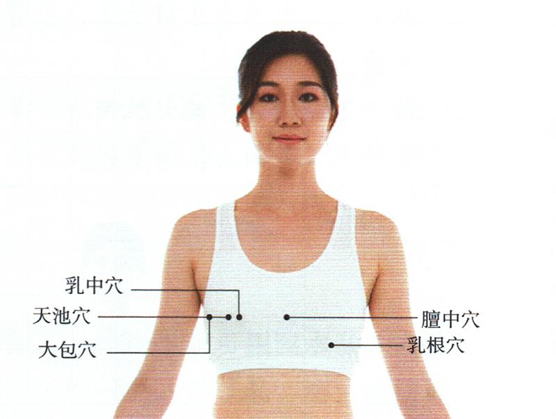 按摩胸部穴位及乳房，豐胸又力挺